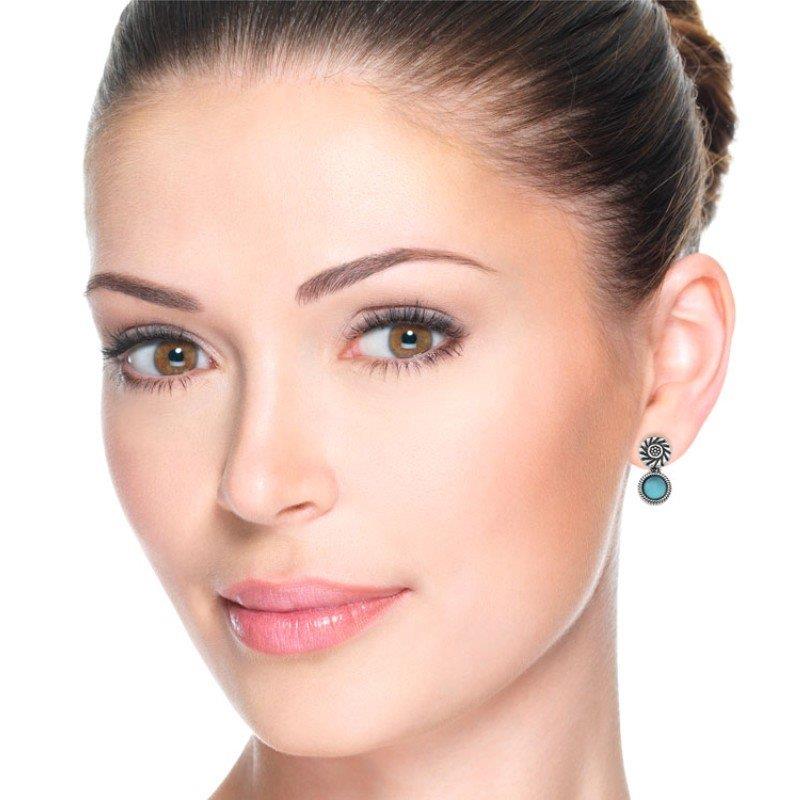 BRINCO FOLHEADO A PRATA ENVELHECIDA