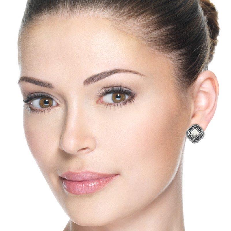 BRINCO FOLHEADO A PRATA ENVELHECIDA