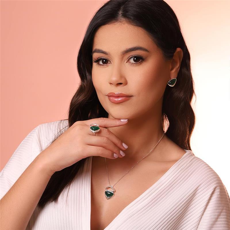 CONJUNTO FOLHEADO A PRATA