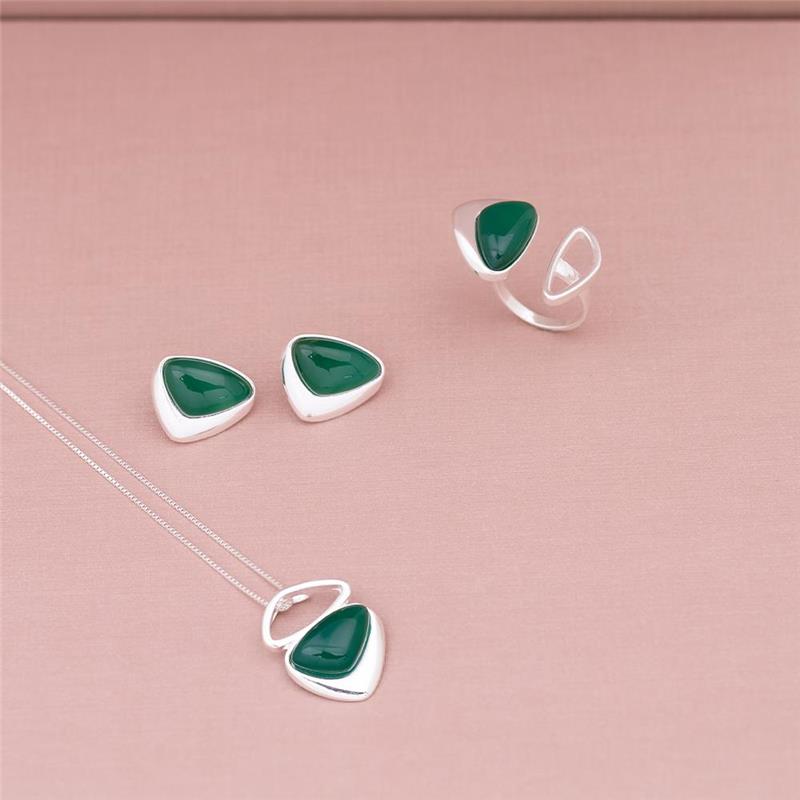 CONJUNTO FOLHEADO A PRATA