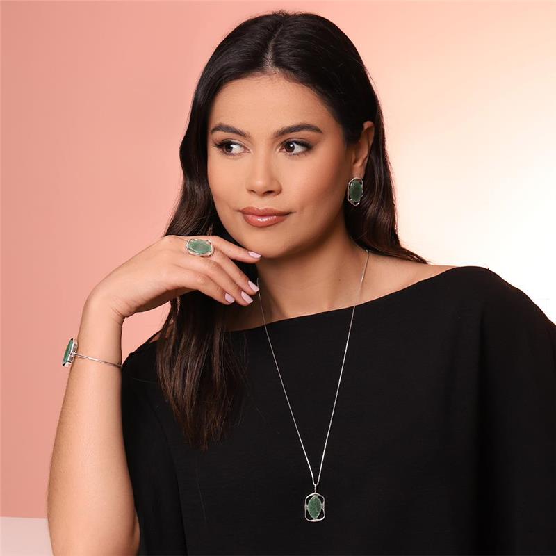 CONJUNTO FOLHEADO A PRATA