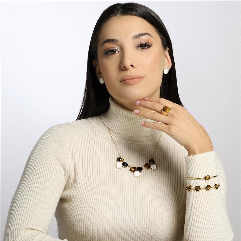 CONJUNTO FOLHEADO A OURO