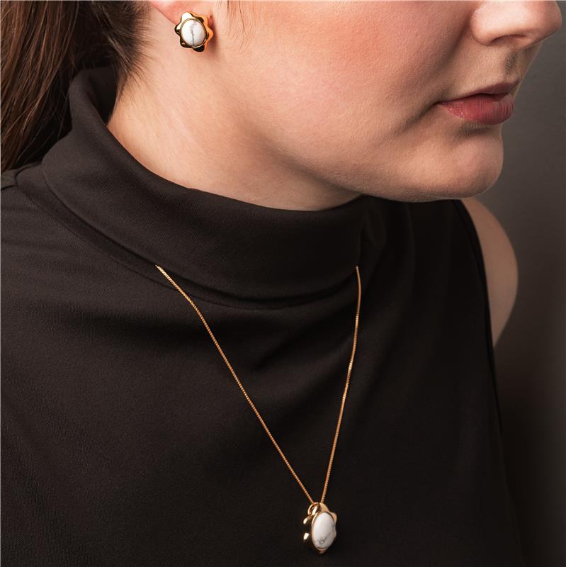 CONJUNTO FOLHEADO A OURO