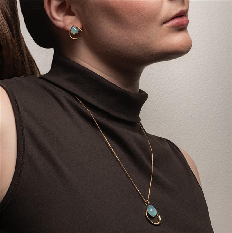 CONJUNTO FOLHEADO A OURO