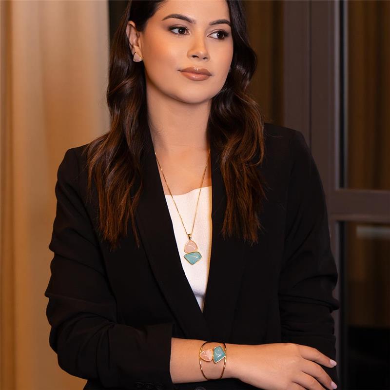 CONJUNTO FOLHEADO A OURO