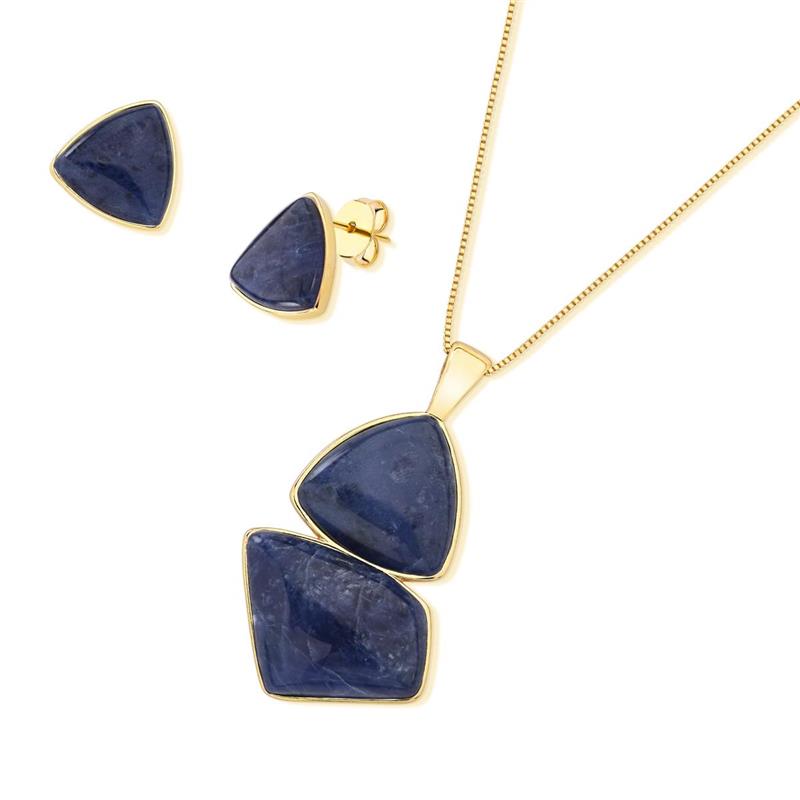 CONJUNTO FOLHEADO A OURO