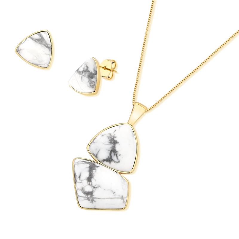 CONJUNTO FOLHEADO A OURO