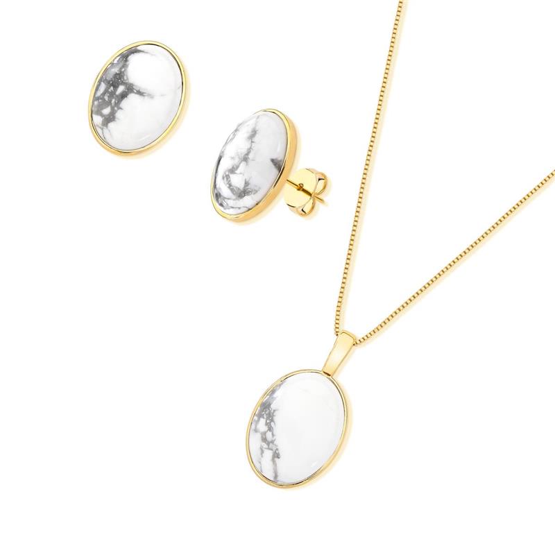 CONJUNTO FOLHEADO A OURO