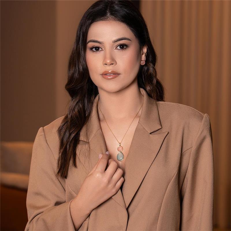 CONJUNTO FOLHEADO A OURO