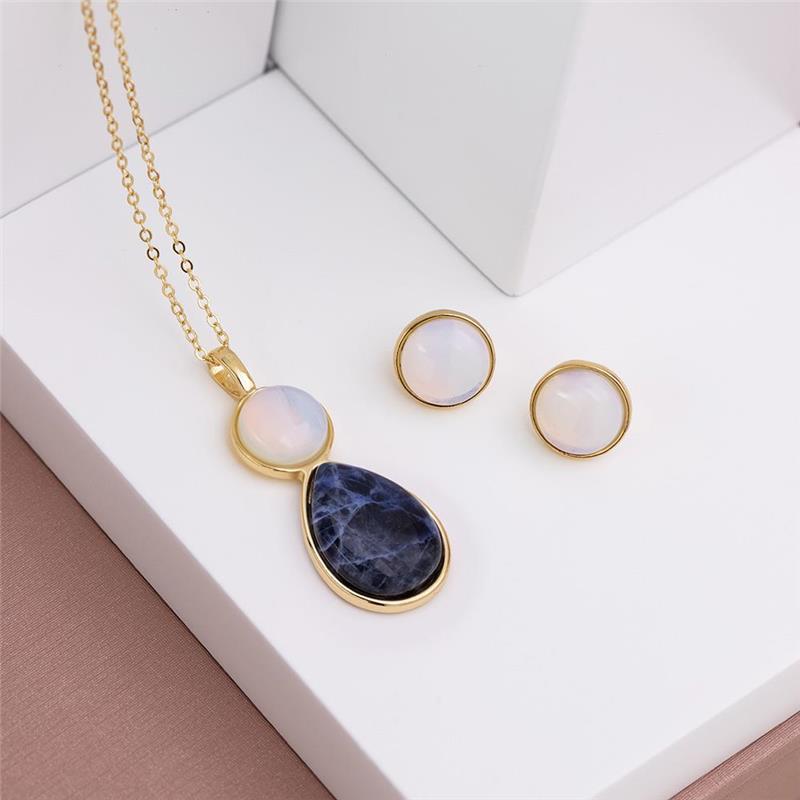 CONJUNTO FOLHEADO A OURO