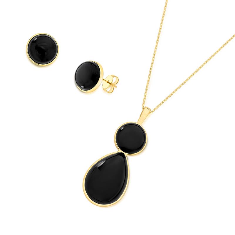 CONJUNTO FOLHEADO A OURO