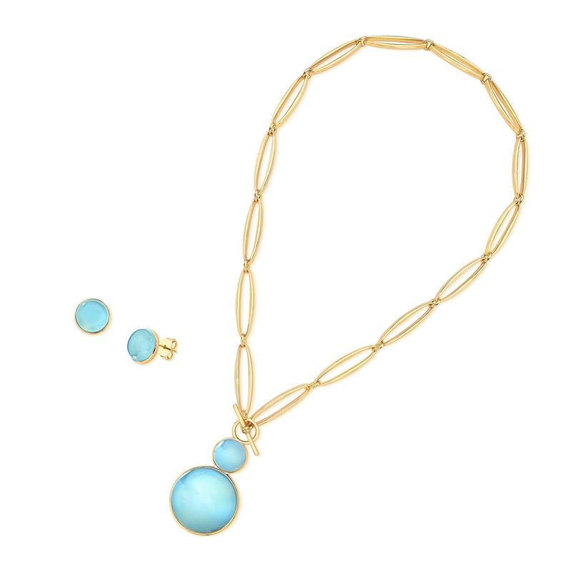 CONJUNTO FOLHEADO A OURO