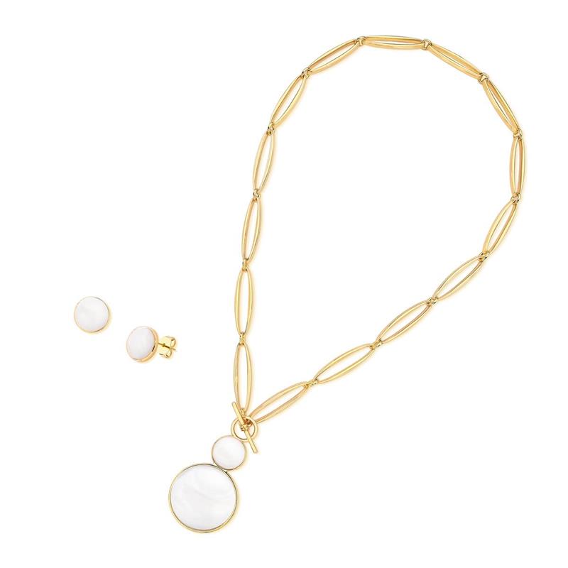 CONJUNTO FOLHEADO A OURO