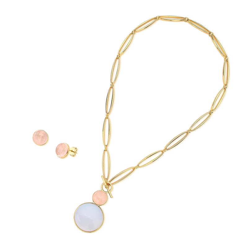 CONJUNTO FOLHEADO A OURO