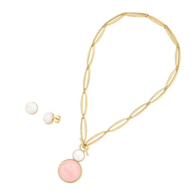 CONJUNTO FOLHEADO A OURO