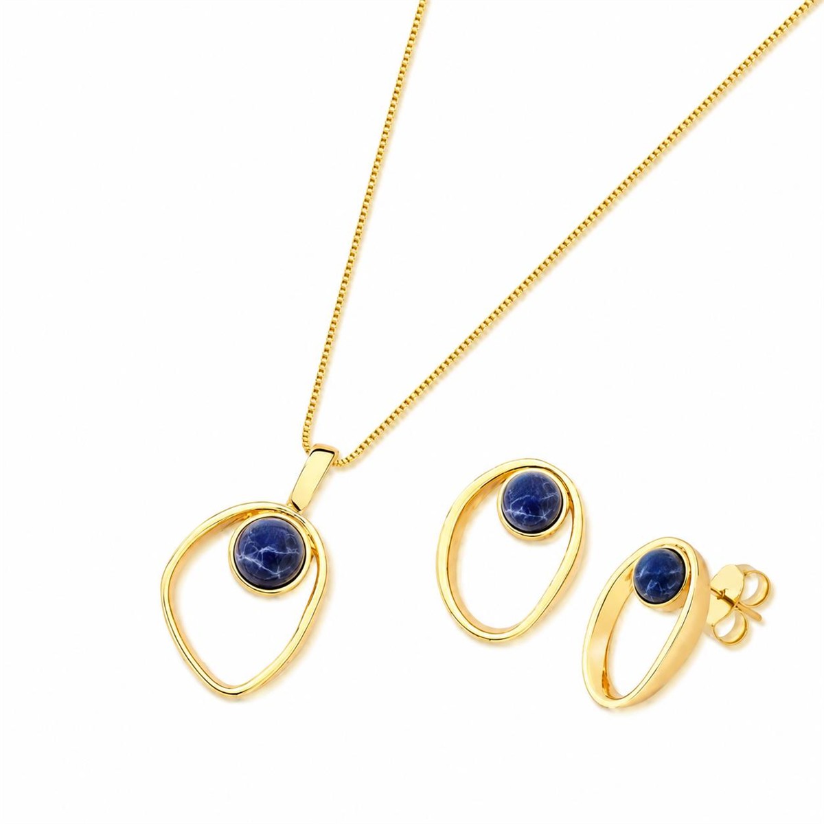 CONJUNTO FOLHEADO A OURO