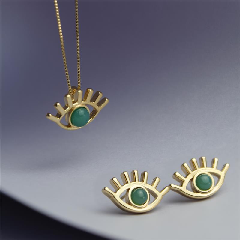 CONJUNTO FOLHEADO A OURO