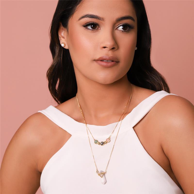 CONJUNTO FOLHEADO A OURO