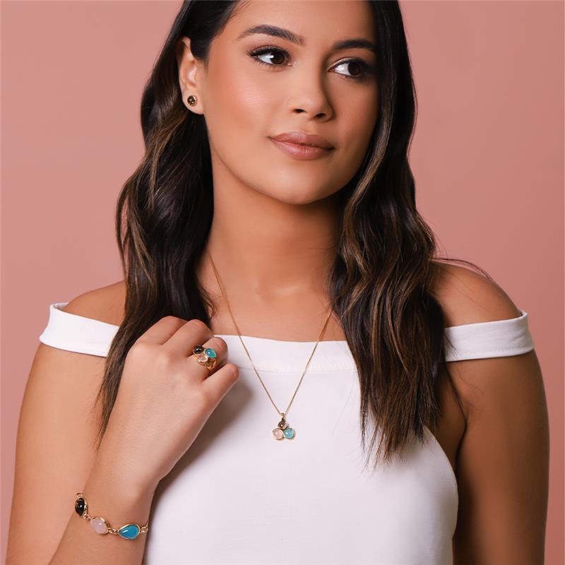 CONJUNTO FOLHEADO A OURO