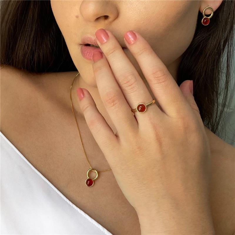 CONJUNTO FOLHEADO A OURO