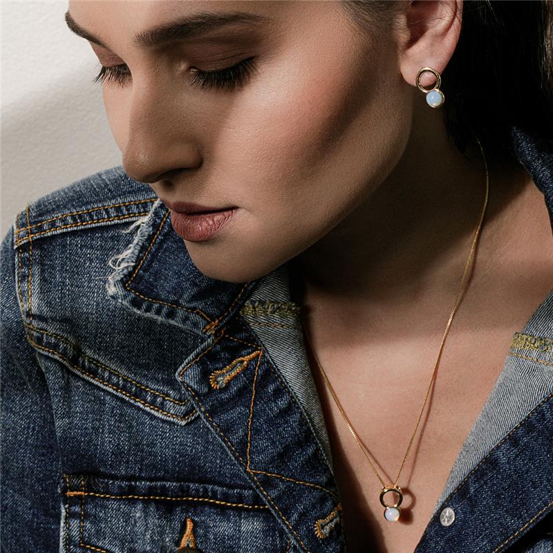 CONJUNTO FOLHEADO A OURO