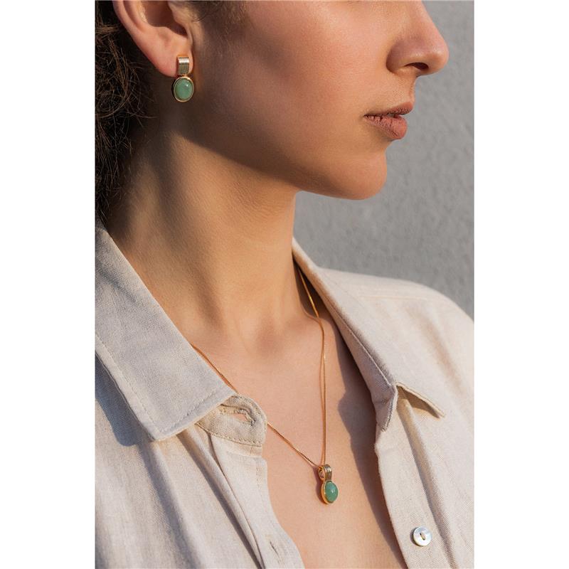 CONJUNTO FOLHEADO A OURO