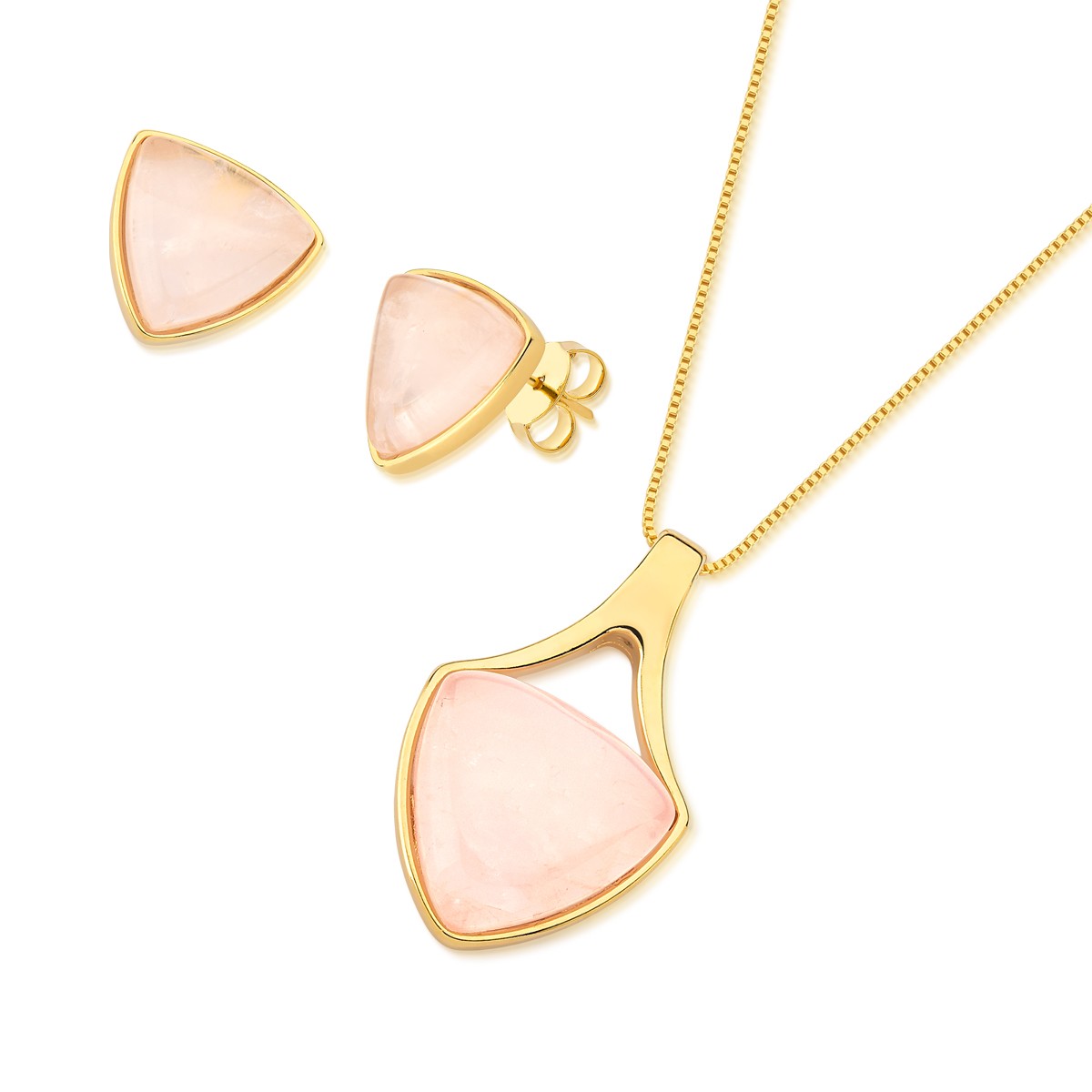 CONJUNTO FOLHEADO A OURO