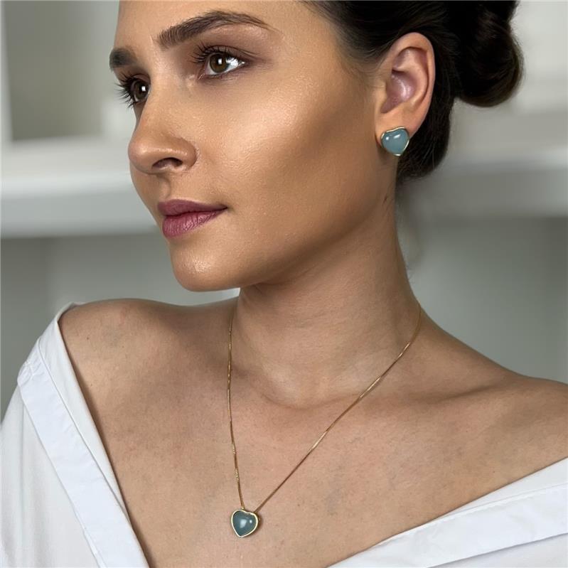 CONJUNTO FOLHEADO A OURO