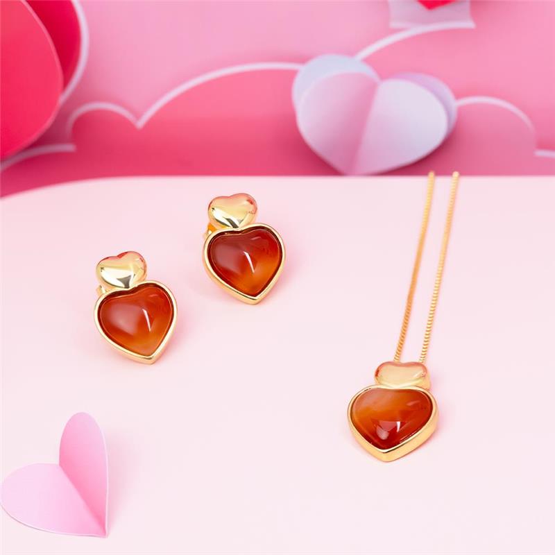 CONJUNTO FOLHEADO A OURO