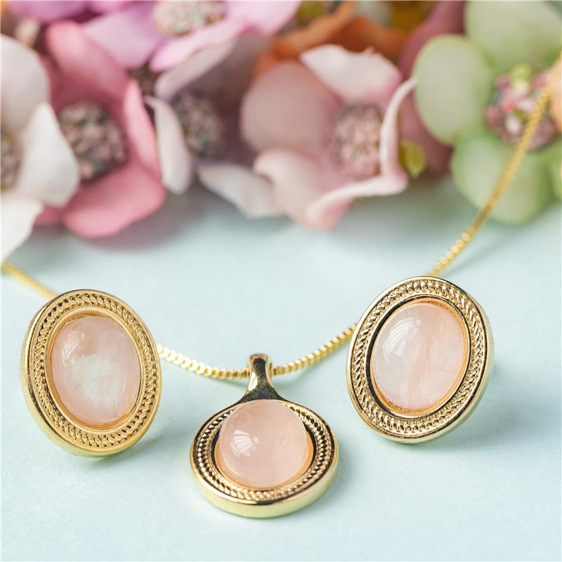 CONJUNTO FOLHEADO A OURO