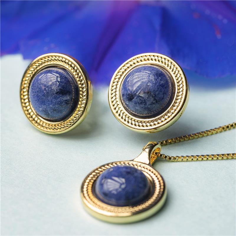 CONJUNTO FOLHEADO A OURO