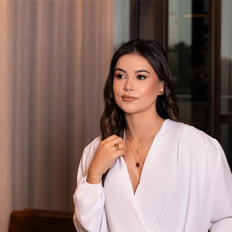 CONJUNTO FOLHEADO A OURO