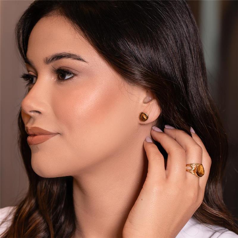 CONJUNTO FOLHEADO A OURO