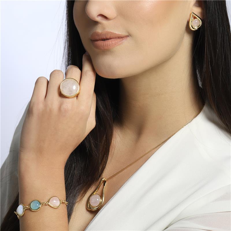 CONJUNTO FOLHEADO A OURO