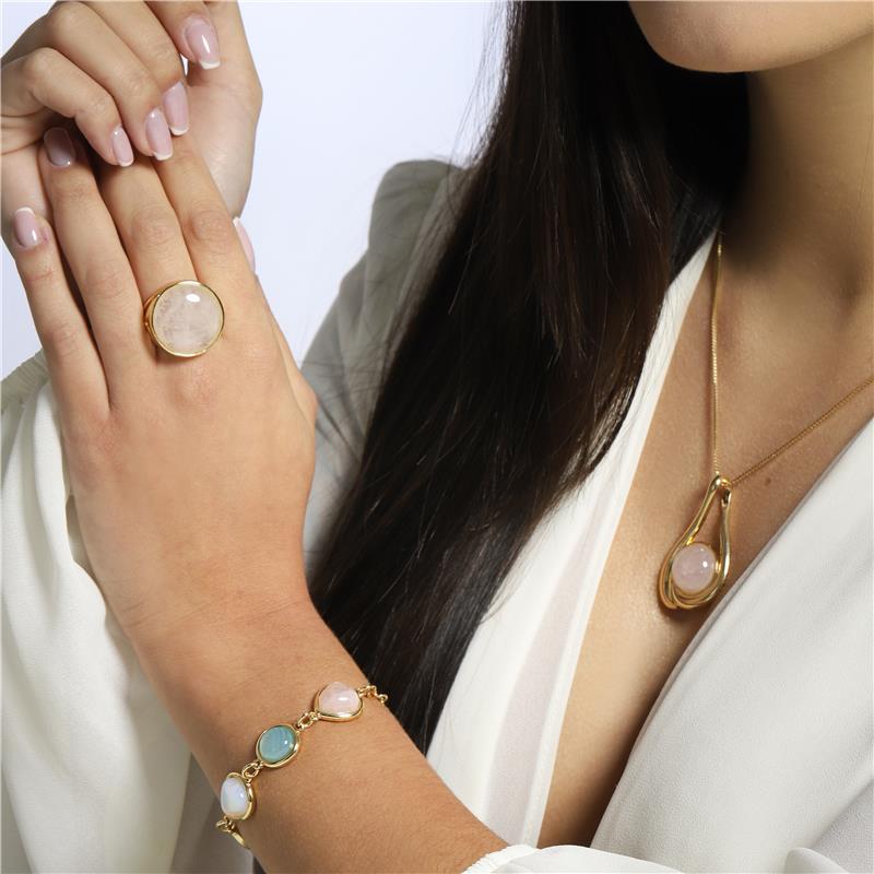 CONJUNTO FOLHEADO A OURO