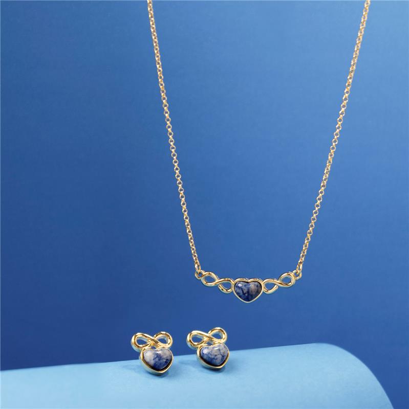 CONJUNTO FOLHEADO A OURO