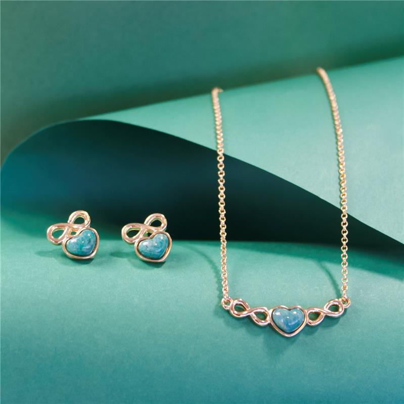 CONJUNTO FOLHEADO A OURO