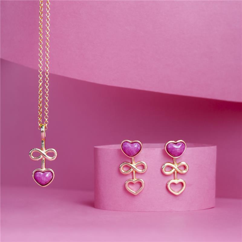 CONJUNTO FOLHEADO A OURO