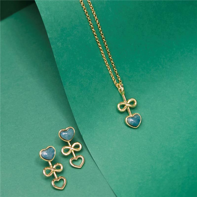 CONJUNTO FOLHEADO A OURO