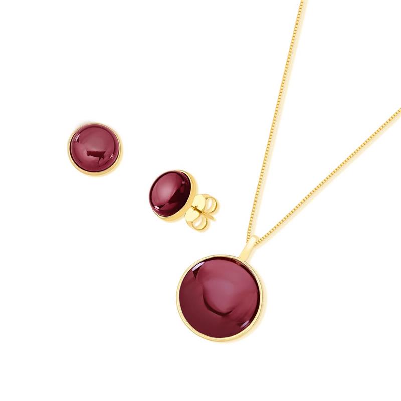 CONJUNTO FOLHEADO A OURO COM EFEITO PEROLADO