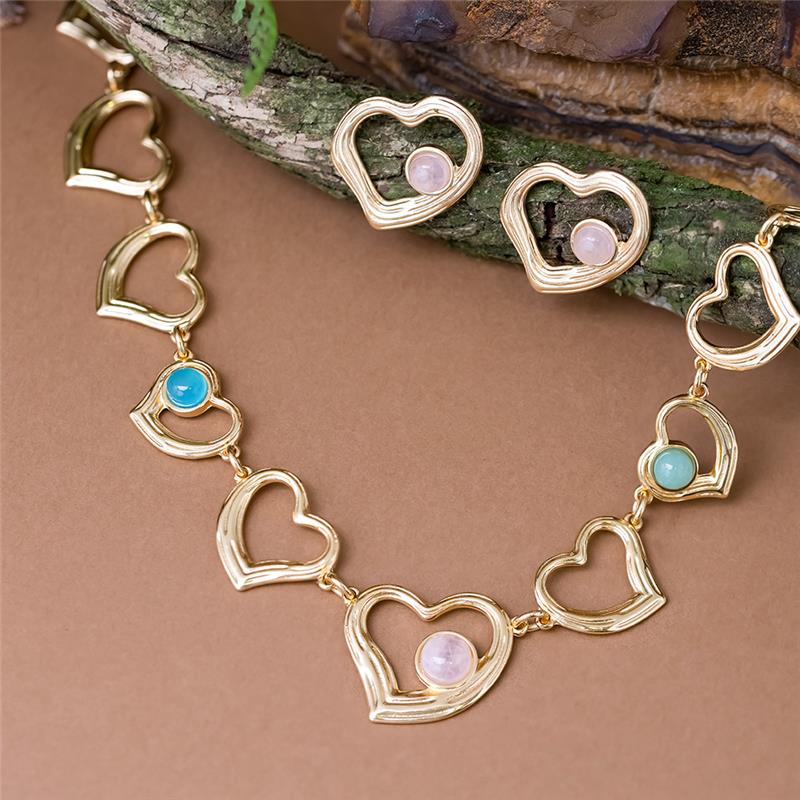 CONJUNTO FOLHEADO A OURO