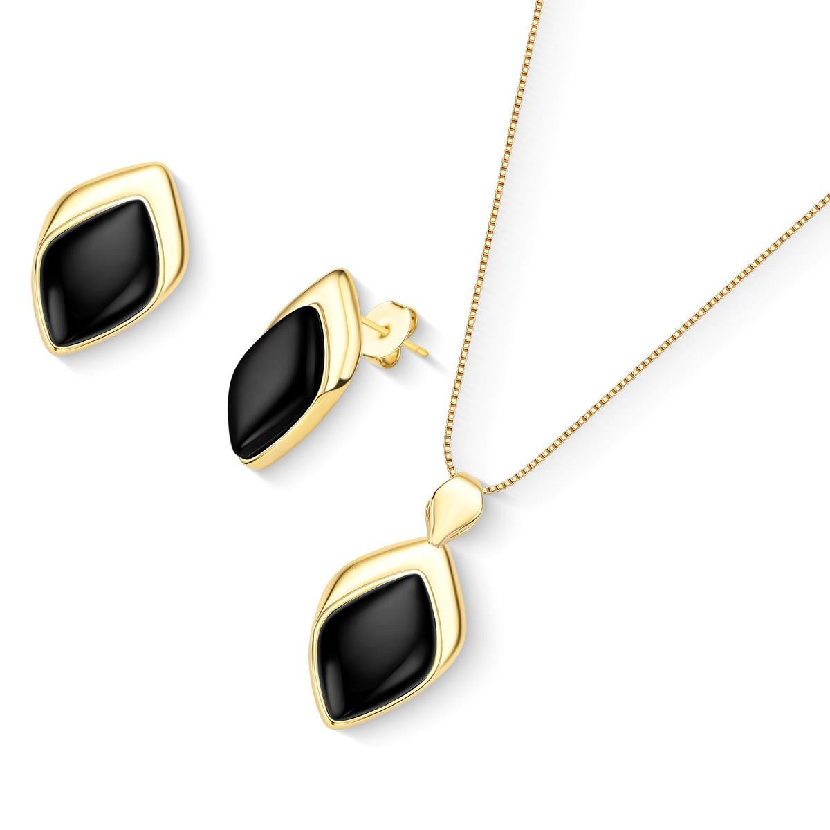 CONJUNTO FOLHEADO A OURO