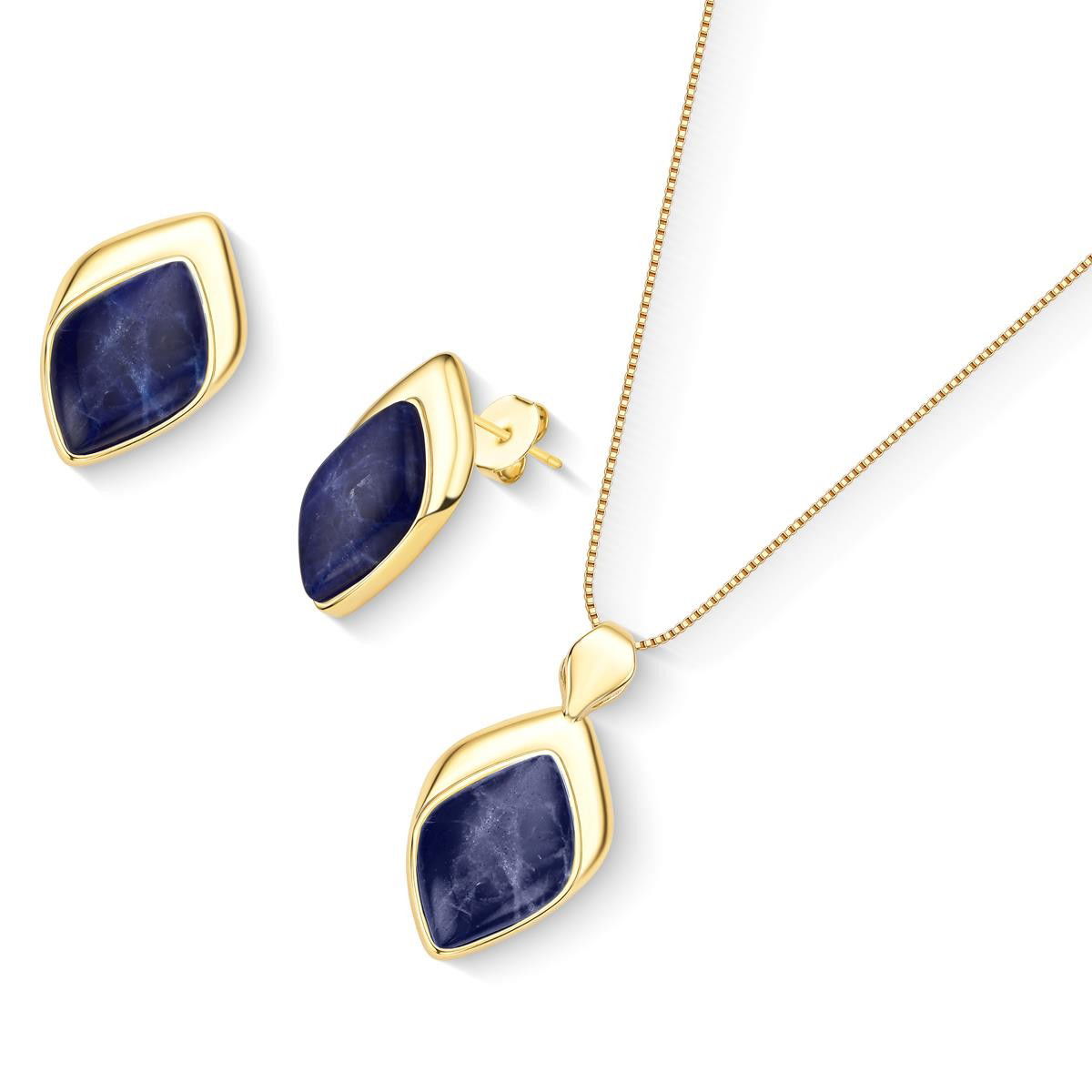 CONJUNTO FOLHEADO A OURO