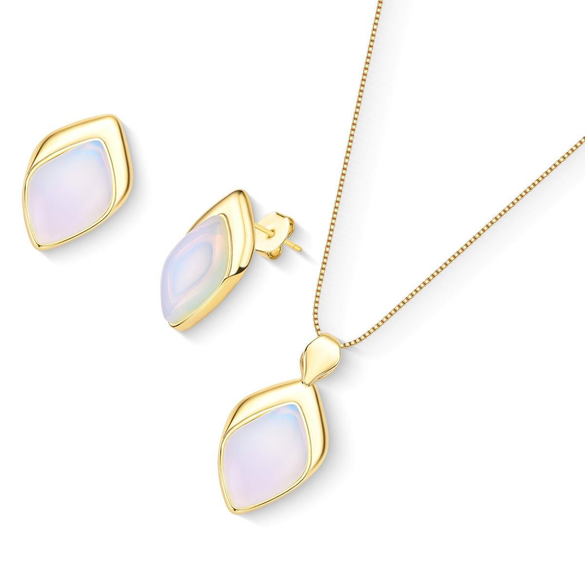 CONJUNTO FOLHEADO A OURO