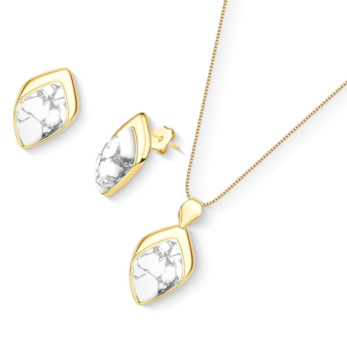 CONJUNTO FOLHEADO A OURO