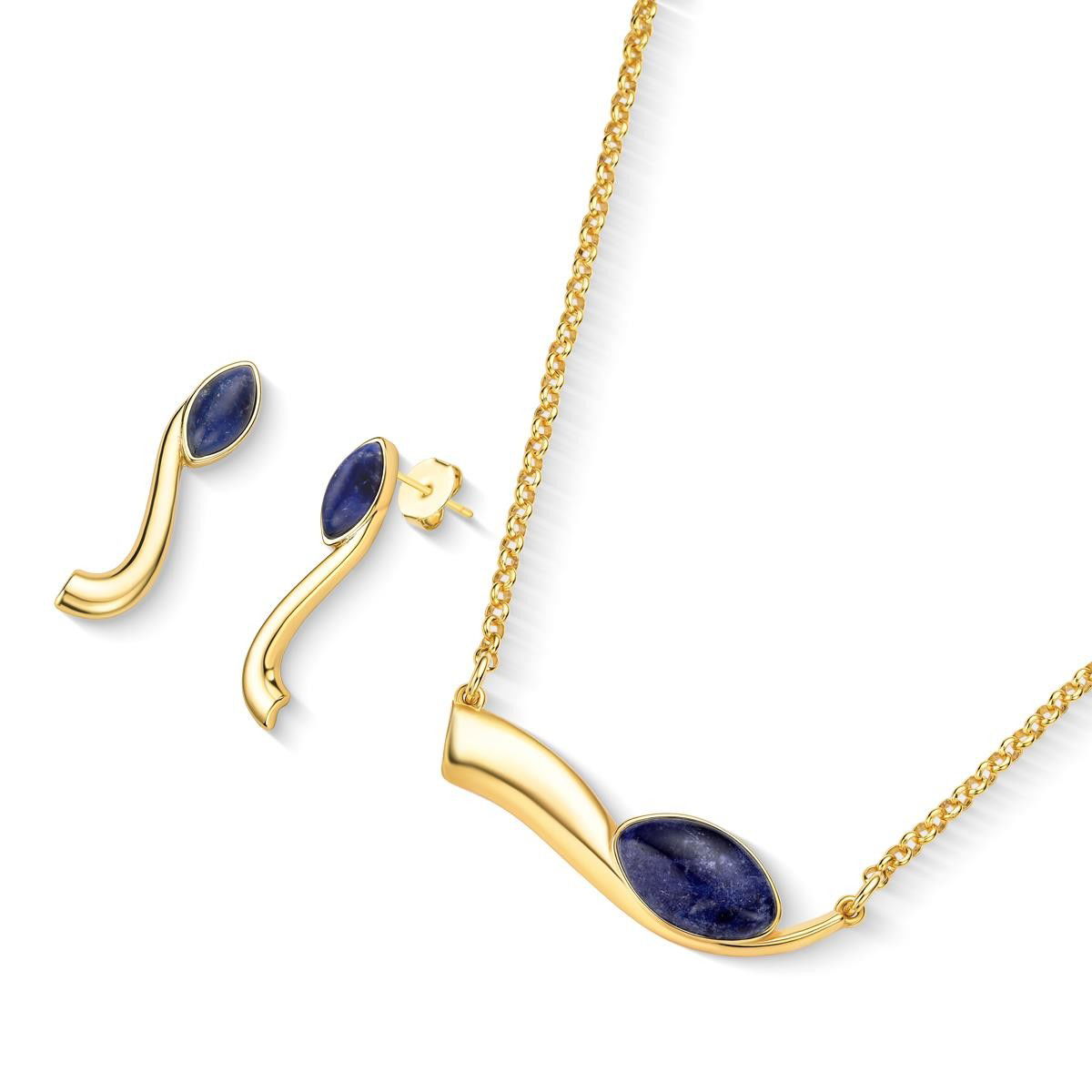 CONJUNTO FOLHEADO A OURO