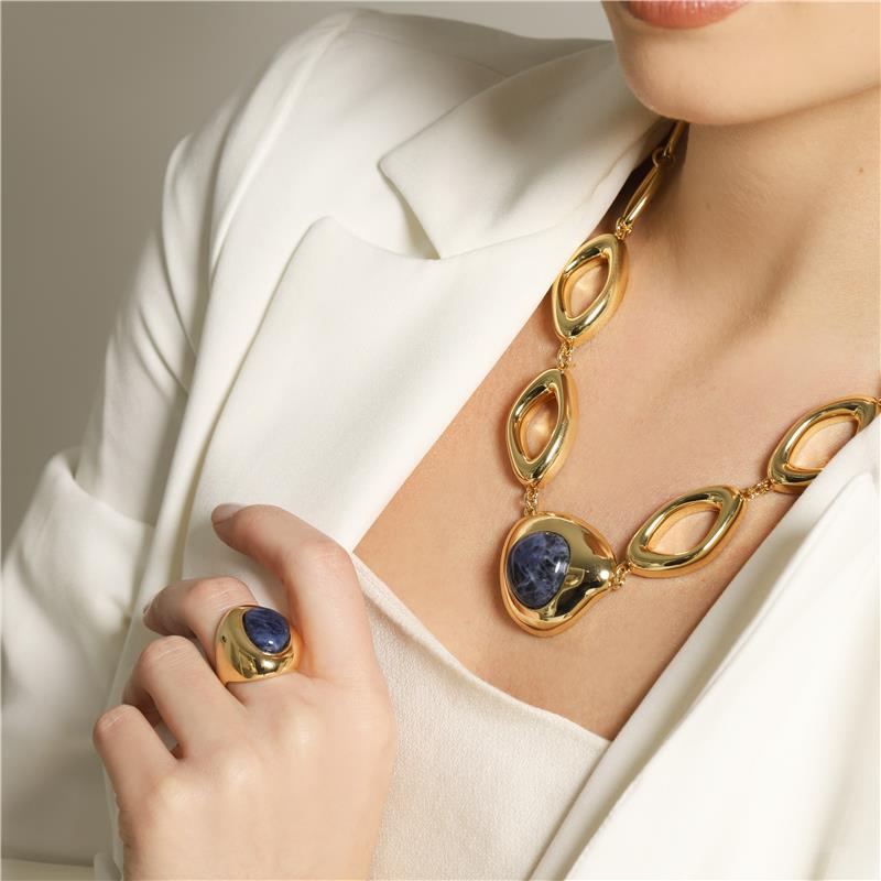 CONJUNTO FOLHEADO A OURO