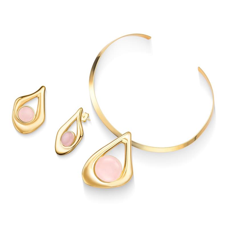 CONJUNTO FOLHEADO A OURO