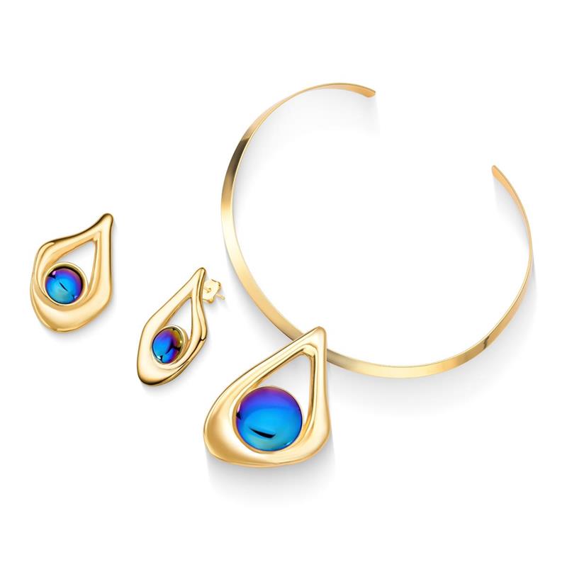 CONJUNTO FOLHEADO A OURO