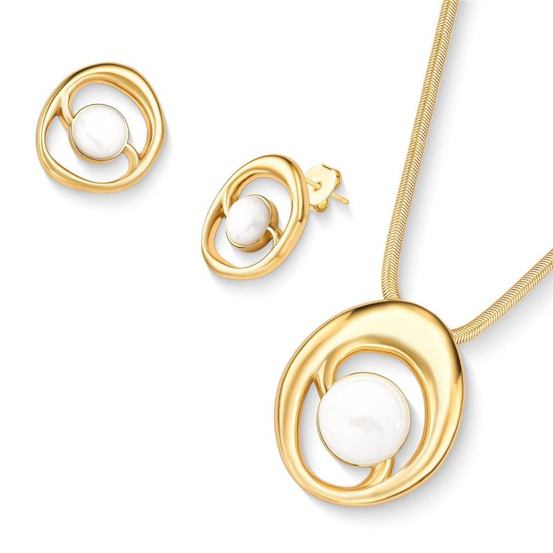 CONJUNTO FOLHEADO A OURO